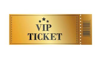 goldgelbes VIP-Ticket. Vektor-Illustration vektor