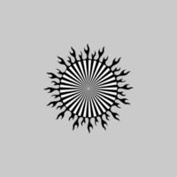 cirkel abstrakt med en flamma illustration design vektor