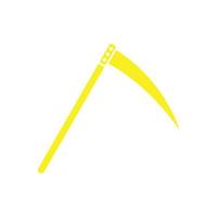 eps10 gul vektor trädgård lie abstrakt fast konst ikon isolerat på vit bakgrund. bruka lie symbol i en enkel platt trendig modern stil för din hemsida design, logotyp, och mobil Ansökan