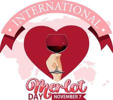 Plakatdesign zum Internationalen Merlot-Tag vektor