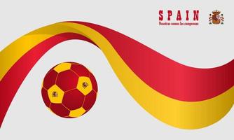 Vektor abstrakter Hintergrund Spanien Flagge, Vektorillustration und Text, perfekte Farbkombination