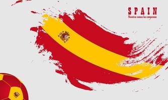 Vektor abstrakter Hintergrund Spanien Flagge, Vektorillustration und Text, perfekte Farbkombination