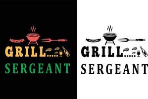 Grill-Sergeant-T-Shirt-Design vektor