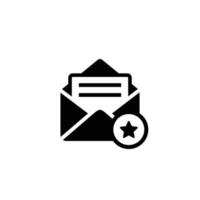 Lieblings-E-Mail-Symbol. Lieblingsnachrichtensymbol. Lesezeichen-E-Mail-Symbol vektor