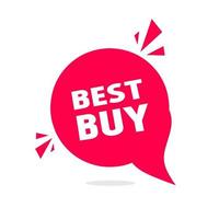 Best Buy Banner - Sprechblasensymbol. flache vektorillustration. vektor