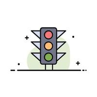 trafik tecken ljus väg företag logotyp mall platt Färg vektor