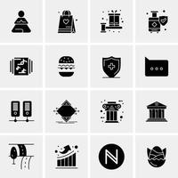 16 universelle Business-Icons Vektor kreative Icon-Illustration zur Verwendung in Web- und mobilen Projekten