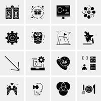 16 universelle Business-Icons Vektor kreative Icon-Illustration zur Verwendung in Web- und mobilen Projekten