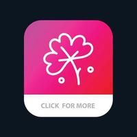 Anemone Anemonenblume Blume Frühlingsblume Mobile App-Schaltfläche Android- und iOS-Linienversion vektor