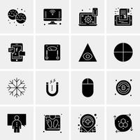 16 universelle Business-Icons Vektor kreative Icon-Illustration zur Verwendung in Web- und mobilen Projekten