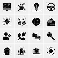 16 universelle Business-Icons Vektor kreative Icon-Illustration zur Verwendung im Web und in mobilen verwandten Projekten