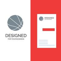 Bildung Ball Basketball grau Logo-Design und Visitenkartenvorlage vektor