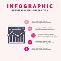 analys webb hemsida Rapportera infographics presentation mall 5 steg presentation vektor