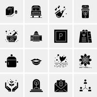 16 universelle Business-Icons Vektor kreative Icon-Illustration zur Verwendung in Web- und mobilen Projekten