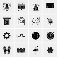 16 företag universell ikoner vektor kreativ ikon illustration till använda sig av i webb och mobil relaterad proj
