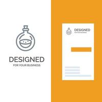 Parfümflasche Toilettenspray graues Logo-Design und Visitenkartenvorlage vektor