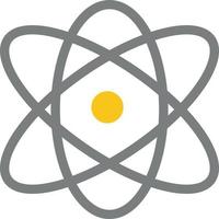 atom bildung physik wissenschaft flache farbe symbol vektor symbol banner vorlage