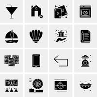 16 universelle Business-Icons Vektor kreative Icon-Illustration zur Verwendung in Web- und mobilen Projekten