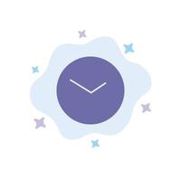 blaues Symbol der Uhrzeituhr auf abstraktem Wolkenhintergrund vektor