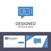 kreative visitenkarte und logo-vorlage chat live-video-service-vektor-illustration vektor