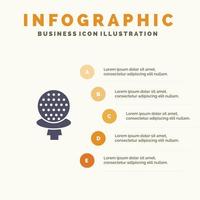 golf sport spel hotell infographics presentation mall 5 steg presentation vektor