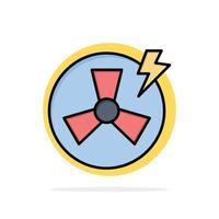 Fan Power Energie Fabrik abstrakte Kreis Hintergrund flache Farbe Symbol vektor