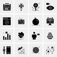 16 universelle Business-Icons Vektor kreative Icon-Illustration zur Verwendung in Web- und mobilen Projekten