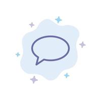 Chat Chat Massage Mail blaues Symbol auf abstraktem Wolkenhintergrund vektor