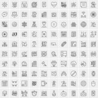 100 Business-Icons für Web- und Printmaterial vektor