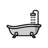 Badewanne-Symbol-Vektor-Design-Vorlage vektor