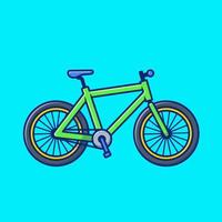 fahrrad-cartoon-vektor-symbol-illustration. sport-freizeit-symbol-konzept isolierter premium-vektor. flacher Cartoon-Stil vektor