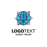 Globus Geschäftsdaten globale Internetressourcen Welt Business Logo Vorlage flache Farbe vektor