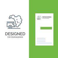 dumpa miljö sopor förorening grå logotyp design och företag kort mall vektor