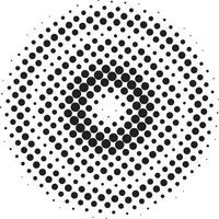 abstrakter geometrischer Halbtonformvektor mit gepunktetem Kreis vektor