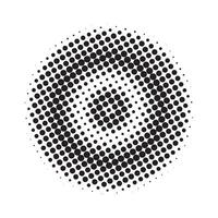 halbtonkreisförmiges gepunktetes rahmendesign vektor