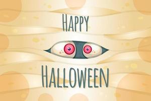 glückliche Halloween-Vektorpostkartenschablone vektor