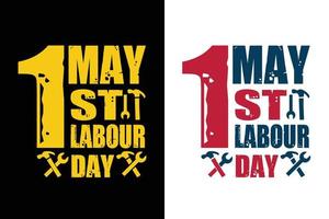 Lycklig arbetskraft dag Maj dag firande på Maj 1:a vektor typografi mall och t-shirt design