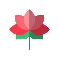 Chinesisches Neujahr. Vektor-Flachsymbol der chinesischen Seerose oder Lotus für Websites, Apps, Bücher, Anzeigen, Artikel und andere Orte. lebendige Abbildung vektor