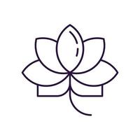 chinesisches neujahrskonzept. Vektorliniensymbol der chinesischen Seerose oder Lotus. bearbeitbarer Strich mit dünner Linie gezeichnet. Zeichen und Symbol perfekt für Internetshops, Geschäfte, Bücher, Websites, Apps vektor