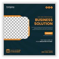 Corporate Business Solution Social Media Post Template Design vektor