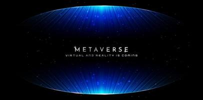 Metaverse Launching Events Blue Planet mit Platz für E-Commerce-Schilder Einzelhandel, Werbeagentur, Werbekampagnenmarketing, E-Mail-Newsletter, Landing Pages, Header, Billboard, Posts vektor