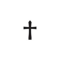 symbol av kristen kors, vektor ikon logotyp illustration