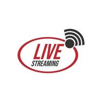 Live-Stream-TV-Logo-Symbolvektor vektor