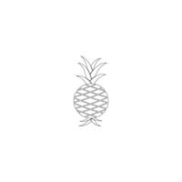 ananas frukt vektor logotyp ikon illustration