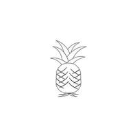 Ananas-Frucht-Vektor-Logo-Symbol-Illustration vektor