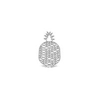 Ananas-Frucht-Vektor-Logo-Symbol-Illustration vektor