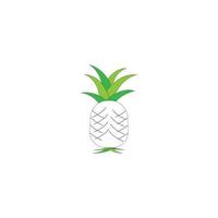 Ananas-Frucht-Vektor-Logo-Symbol-Illustration vektor