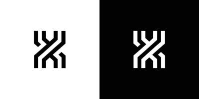 modernes und anspruchsvolles logo-design mit den initialen x-buchstaben vektor
