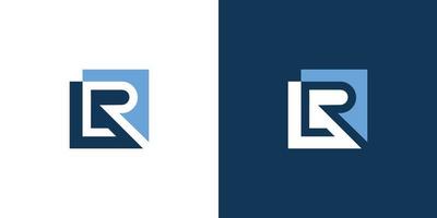 modern och unik logotypdesign med bokstav r initialer 2 vektor