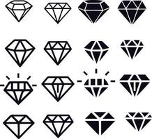 diamod ikon logotyp vektor design